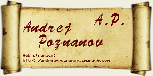 Andrej Poznanov vizit kartica
